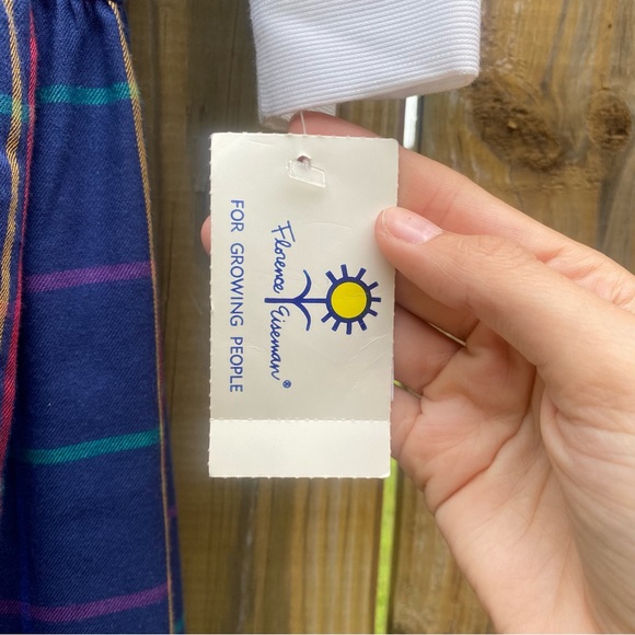 New NWT Florence Eiseman kids long sleeve collar blue grid back to school dress - Picture 4 of 16